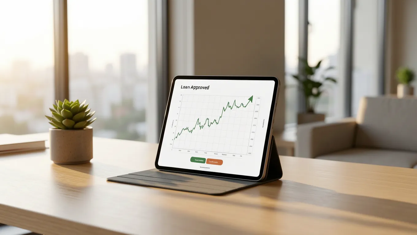 Digital tablet showing stable fixed rate personal loans growth trends in 2026