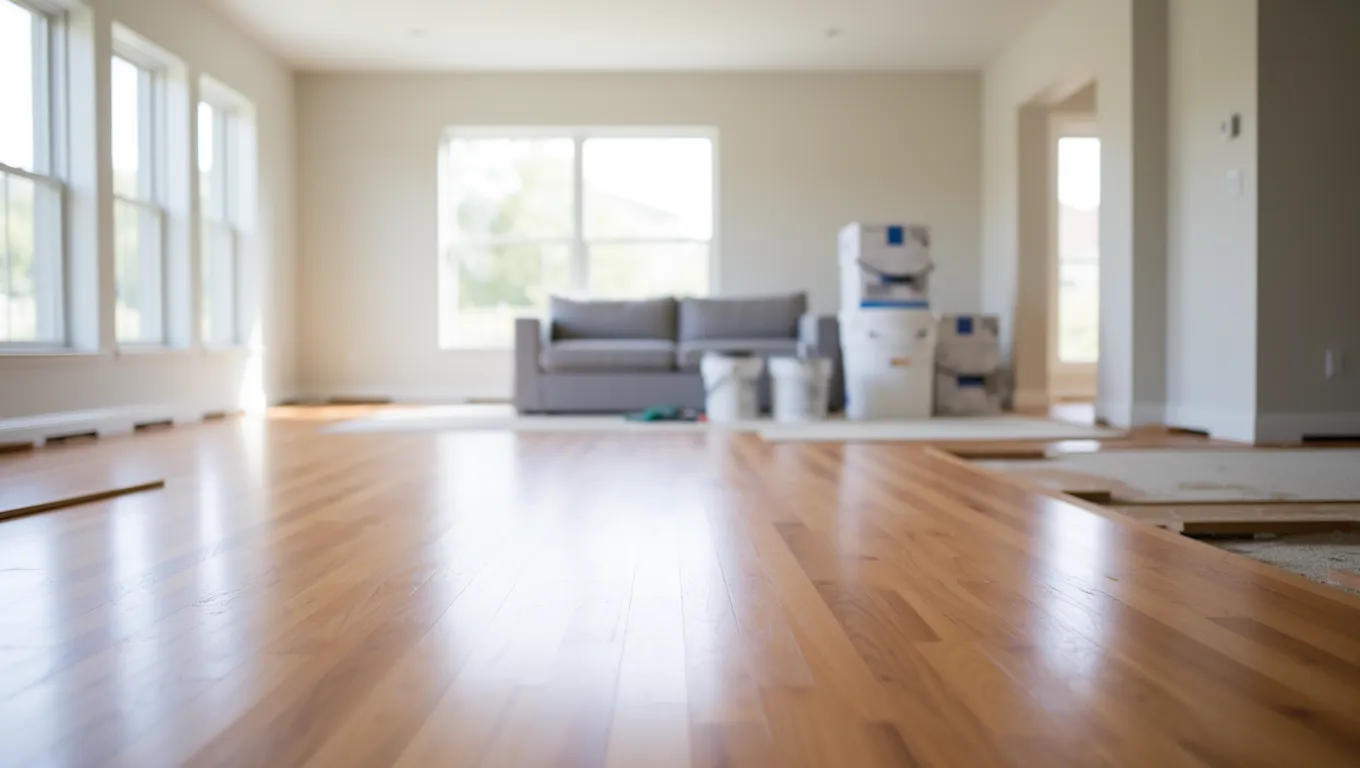 Professional installation of new flooring for an installment personal loans home improvement project.