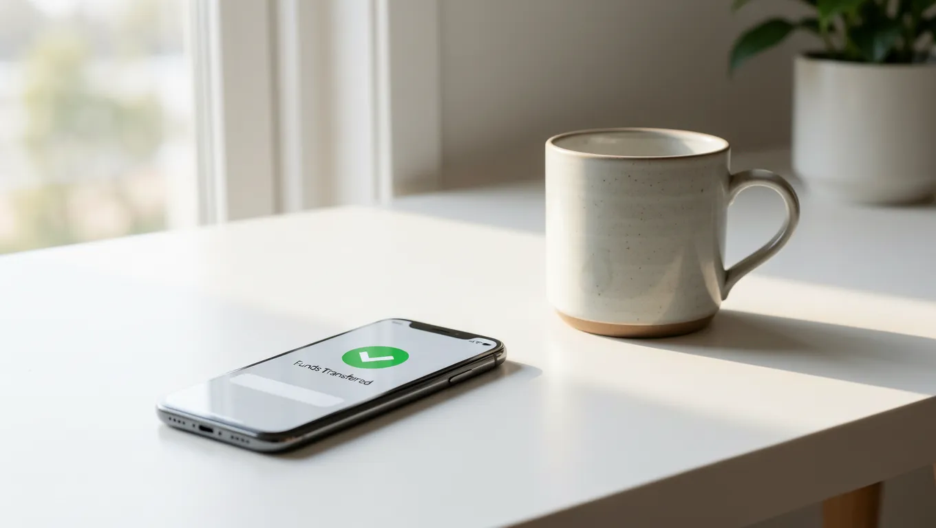 Smartphone showing successful instant personal loans online transaction in 2026