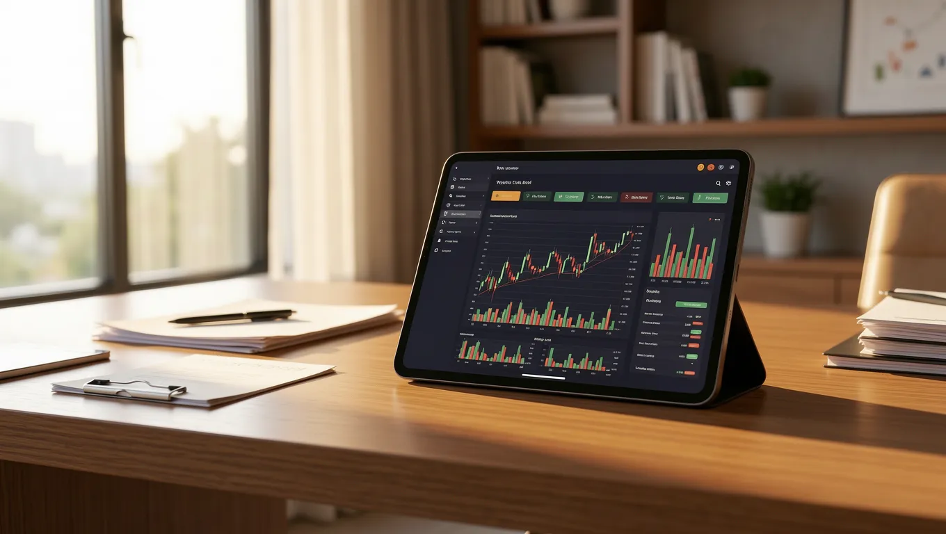 Financial dashboard on a digital tablet used for managing signature loans online in 2026